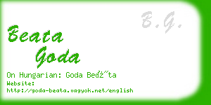 beata goda business card